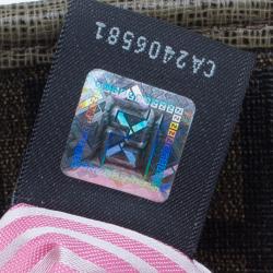 مملوكة مسبقًا Fendi Zucca Tobacco Multicolor Canvas Large Spalmati Striped Tote