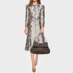 مملوكة مسبقًا حقيبة كتف فندي بورسا شيف جلد وكانفاس زوكا توباكو