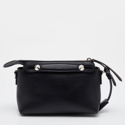 Pre Owned Fendi Black Leather Small By The Way Shoulder Bag