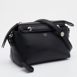 Pre Owned Fendi Black Leather Small By The Way Shoulder Bag