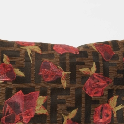 مملوكة مسبقًا Fendi Brown Zucca Floral Print Canvas and Leather Chef Shoulder Bag