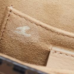 Pre Owned Fendi Black/Brown Zucca Leather Small Kan U Shoulder Bag