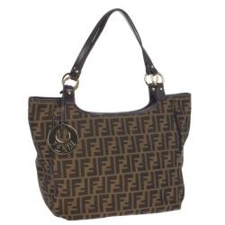 Pre Owned Fendi Zucca Chef Shopper Tote