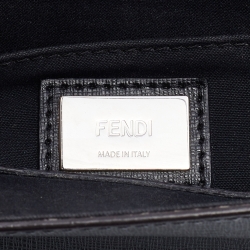 Pre Owned Fendi Tri Color Leather Small Demi Jour Top Handle Bag