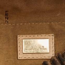 Pre Owned Fendi Tobacco Zucca Canvas and Leather Small Magic Satchel