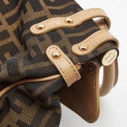 Pre Owned Fendi Tobacco Zucca Canvas and Leather Small Magic Satchel