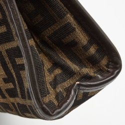 مملوكة مسبقًا Fendi Dark Brown/Tobacco Zucca Canvas Vintage Cosmetic Pouch