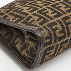 مملوكة مسبقًا Fendi Dark Brown/Tobacco Zucca Canvas Vintage Cosmetic Pouch