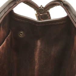 مملوكة مسبقًا Fendi Dark Brown/Tobacco Zucca Canvas Vintage Cosmetic Pouch