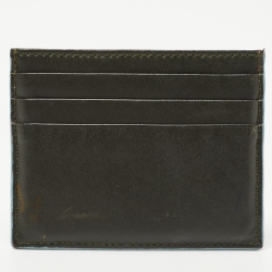 Pre Owned Fendi Multicolor Leather Rainbow Stud Card Holder