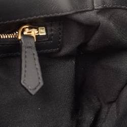 Fendi Black Zucca Embossed Leather Medium Baguette Bag