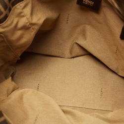 Pre Owned Fendi Tobacco Zucca Canvas and Leather Borsa Chef Tote
