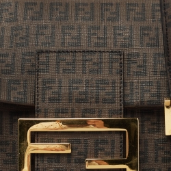 Pre Owned Fendi Brown Zucca Canvas Large Forever Tote