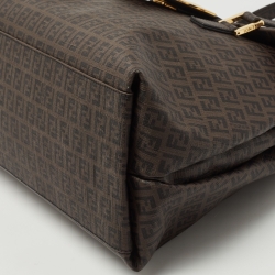 Pre Owned Fendi Brown Zucca Canvas Large Forever Tote