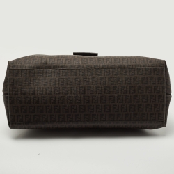 Pre Owned Fendi Brown Zucca Canvas Large Forever Tote