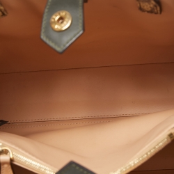 Pre Owned Fendi Dark Green/Cream Leather and Python Petite Limited Edition 1/1 2Jours Tote 
