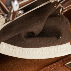 مملوكة مسبقًا Fendi Brown Selleria Leather Mini Peekaboo Top Handle Bag