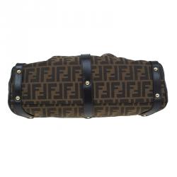 Pre Owned Fendi Tobacco Zucca Canvas Medium Magic Bag