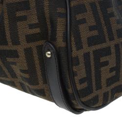 Pre Owned Fendi Tobacco Zucca Canvas Medium Magic Bag