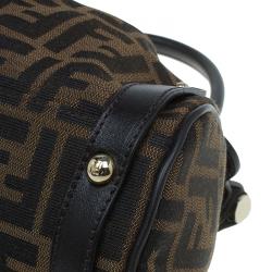 Pre Owned Fendi Tobacco Zucca Canvas Medium Magic Bag