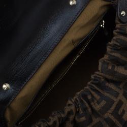 Pre Owned Fendi Tobacco Zucca Canvas Medium Magic Bag