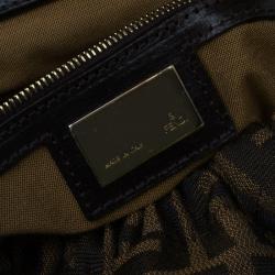 Pre Owned Fendi Tobacco Zucca Canvas Medium Magic Bag