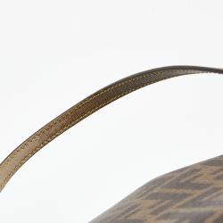 مملوكة مسبقًا Fendi Brown Zucca Coated Canvas and Leather Roll Tote