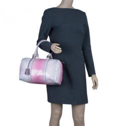 Pre Owned Fendi Pink Sequinned Forever Boston