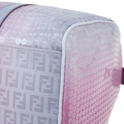 Pre Owned Fendi Pink Sequinned Forever Boston