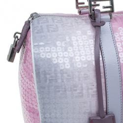 Pre Owned Fendi Pink Sequinned Forever Boston