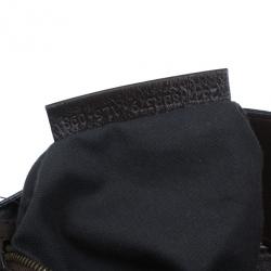 Pre Owned Fendi Brown Leather Doctor B. Multicolor Stitch Shoulder Bag