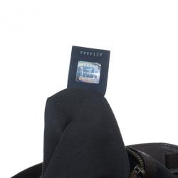 Pre Owned Fendi Brown Leather Doctor B. Multicolor Stitch Shoulder Bag