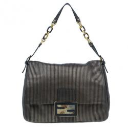 مملوكة مسبقًا Fendi Black Leather Forever Mama Shoulder Bag