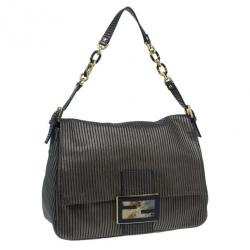 مملوكة مسبقًا Fendi Black Leather Forever Mama Shoulder Bag