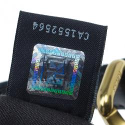 Pre Owned Fendi Black Calfskin Leather Small Peekaboo Tote