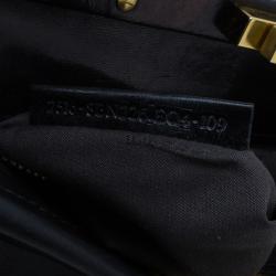 Pre Owned Fendi Black Calfskin Leather Small Peekaboo Tote