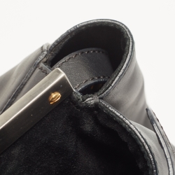 Pre Owned Fendi Black Leather Large Peekaboo Top Handle Bag