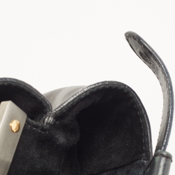 Pre Owned Fendi Black Leather Large Peekaboo Top Handle Bag
