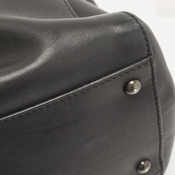 Pre Owned Fendi Black Leather Large Peekaboo Top Handle Bag