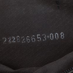 Pre Owned Fendi Tobacco Pequin Canvas Hobo