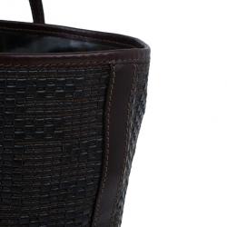 Pre Owned Fendi Tobacco Zucca Spalmati Large Roll Tote