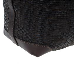 Pre Owned Fendi Tobacco Zucca Spalmati Large Roll Tote