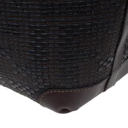 Pre Owned Fendi Tobacco Zucca Spalmati Large Roll Tote