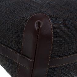 Pre Owned Fendi Tobacco Zucca Spalmati Large Roll Tote
