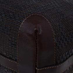 Pre Owned Fendi Tobacco Zucca Spalmati Large Roll Tote