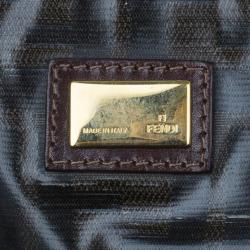 Pre Owned Fendi Tobacco Zucca Spalmati Large Roll Tote
