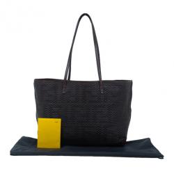Pre Owned Fendi Tobacco Zucca Spalmati Large Roll Tote