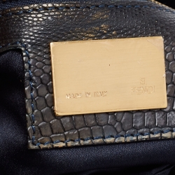 Fendi Tobacco Zucca Canvas Bead Embellished Baguette Bag