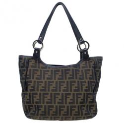 Pre Owned Fendi Brown Zucca Canvas Chef Shopper Tote
