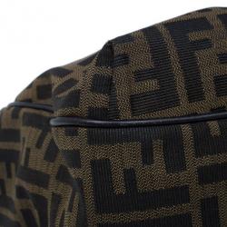 Pre Owned Fendi Brown Zucca Canvas Chef Shopper Tote